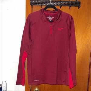 Nike Maroon quarter zip Men's Sweatshirt